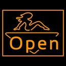 Open Strip Girl Handmade Art Neon Sign