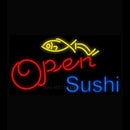 Open Sushi Fish Handmade Art Neon Sign
