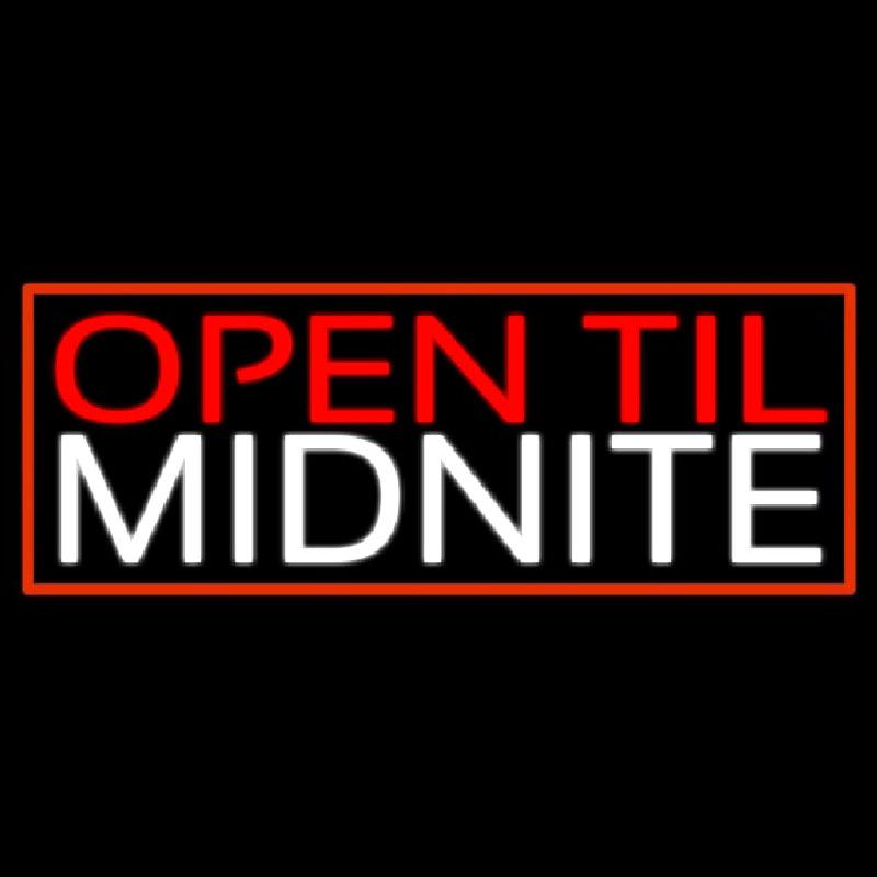 Open Till Midnight Handmade Art Neon Sign