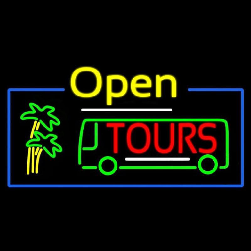 Open Tours Handmade Art Neon Sign
