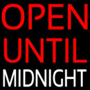 Open Until Midnight Handmade Art Neon Sign
