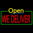 Open We Deliver Handmade Art Neon Sign