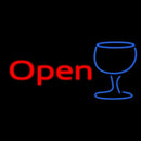 Open Wine Glass Handmade Art Neon Sign