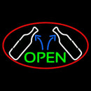 Open Wine Glass Handmade Art Neon Sign