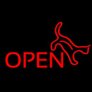 Open With Cat Handmade Art Neon Sign