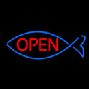 Open With Fish Handmade Art Neon Sign