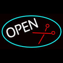 Open With Scissor Logo Handmade Art Neon Sign