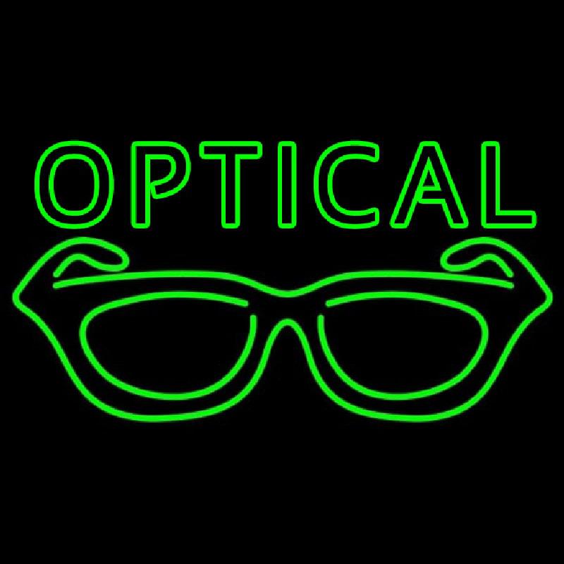 Optical With Glass Logo Handmade Art Neon Sign
