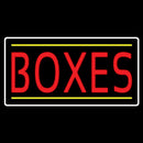 Orange Boxes Yellow Double Line Handmade Art Neon Sign