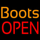 Orange Boots Open Handmade Art Neon Sign