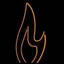 Orange Flame Logo Handmade Art Neon Sign