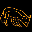 Orange Fox Handmade Art Neon Sign