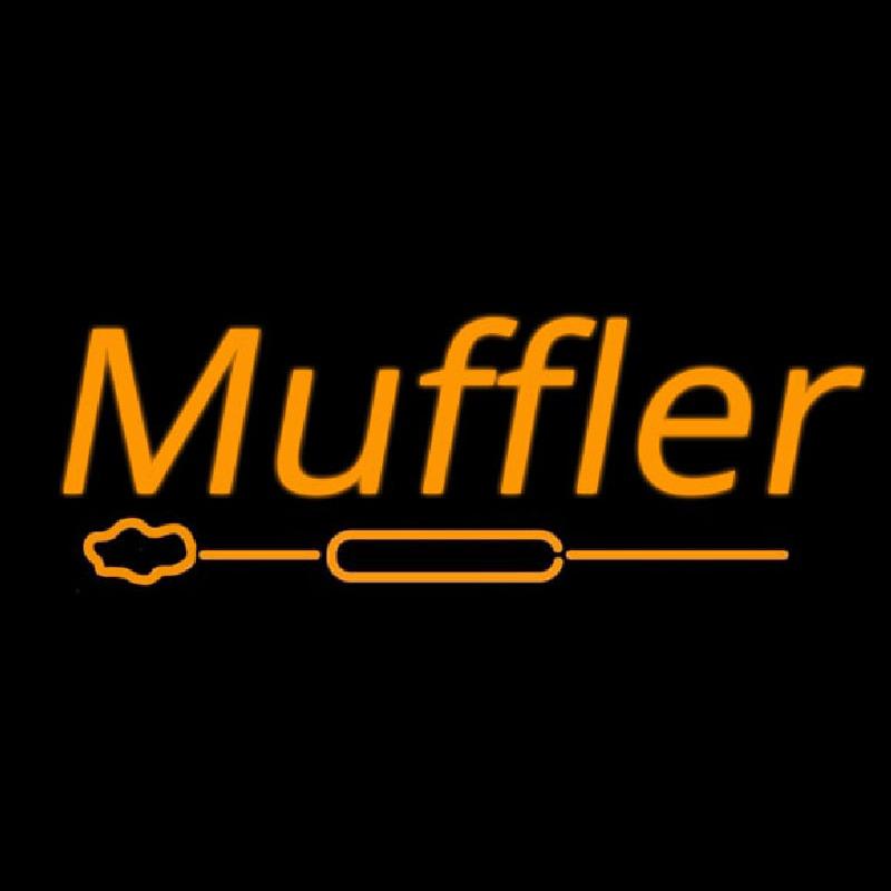 Orange Muffler With Logo Handmade Art Neon Sign