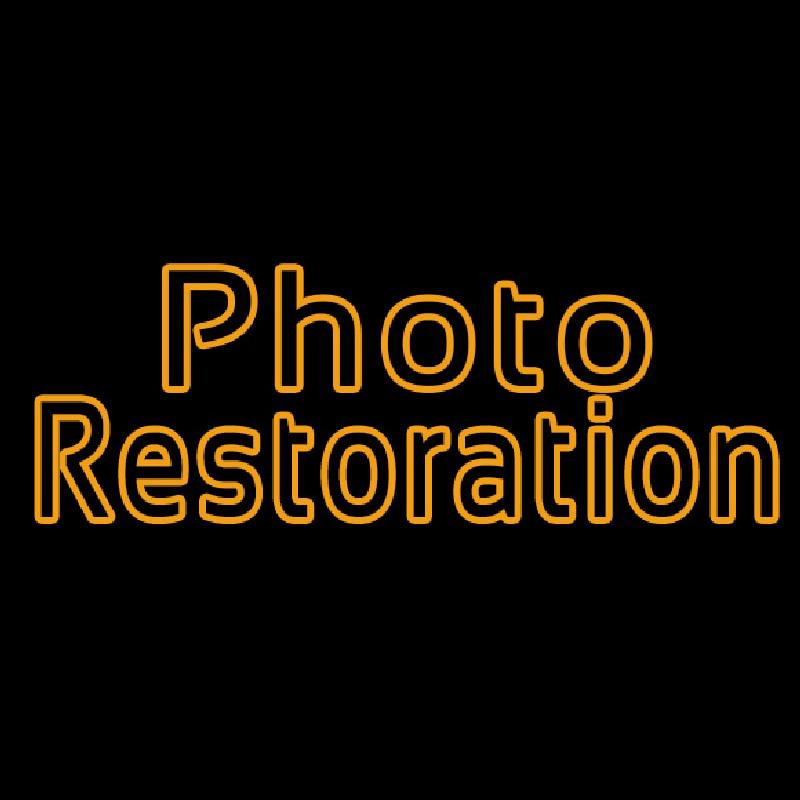 Orange Photo Restoration Handmade Art Neon Sign