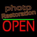 Orange Photo Restoration With Open 1 Handmade Art Neon Sign