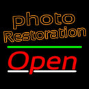 Orange Photo Restoration With Open 3 Handmade Art Neon Sign