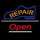 Orange Repair Shoe Logo Open Handmade Art Neon Sign