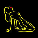 Orange Sexy Girl Dance Handmade Art Neon Sign