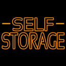 Orange Self Storage Block With Border Handmade Art Neon Sign