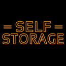 Orange Self Storage Block With Line Handmade Art Neon Sign
