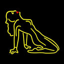 Orange Sexy Girl Dance Handmade Art Neon Sign