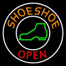 Orange Shoe Shop Open Handmade Art Neon Sign