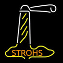 Orange Strohs Lighthouse Beer Sign Handmade Art Neon Sign