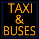 Orange Taxi And Buses With Border Handmade Art Neon Sign