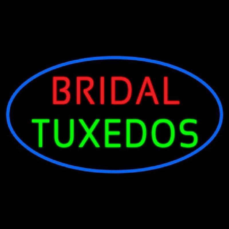 Oval Bridal Tuxedos Handmade Art Neon Sign