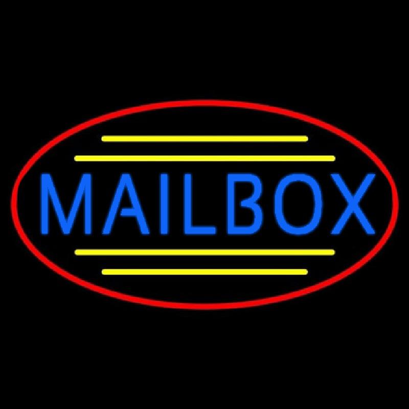 Oval Mailbox Handmade Art Neon Sign