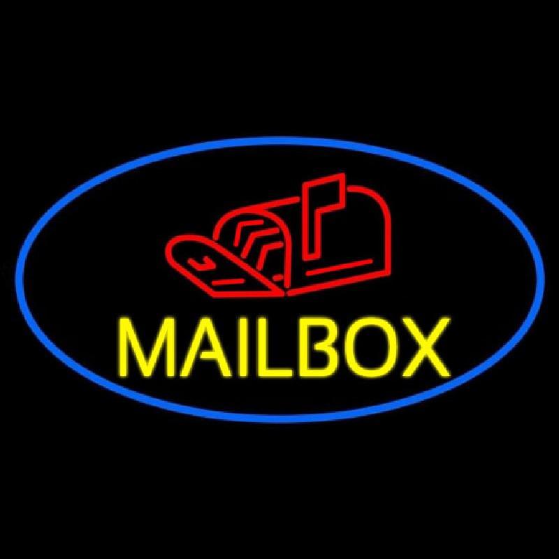 Oval Mailbox With Logo Handmade Art Neon Sign