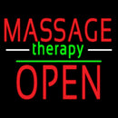Oval Massage Therapy Open Handmade Art Neon Sign