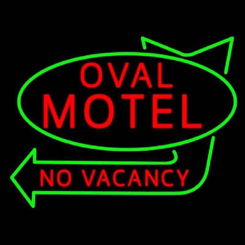 Oval Motel No Vacancy Handmade Art Neon Sign