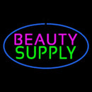 Oval Pink Beauty Green Supply Blue Border Handmade Art Neon Sign