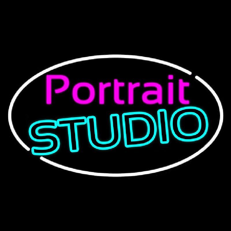 Oval Portrait Studio Handmade Art Neon Sign