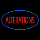 Oval Red Alteration Blue Border Handmade Art Neon Sign