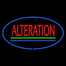 Oval Red Alteration Blue Green Line Handmade Art Neon Sign