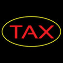 Oval Tax Yellow Border Handmade Art Neon Sign