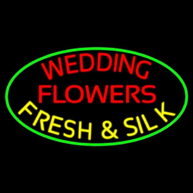 Oval Wedding Flowers Handmade Art Neon Sign