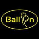 Oval Yellow Balloon Handmade Art Neon Sign