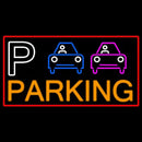 P And Car Parking With Red Border Handmade Art Neon Sign