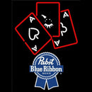 Pabst Blue Ribbon Ace And Poker Beer Sign Handmade Art Neon Sign