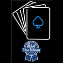 Pabst Blue Ribbon Cards Beer Sign Handmade Art Neon Sign