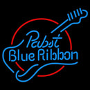 Pabst Blue Ribbon Guitar Handmade Art Neon Sign