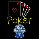 Pabst Blue Ribbon Poker Ace Series Beer Sign Handmade Art Neon Sign