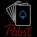 Pabst Cards Beer Sign Handmade Art Neon Sign