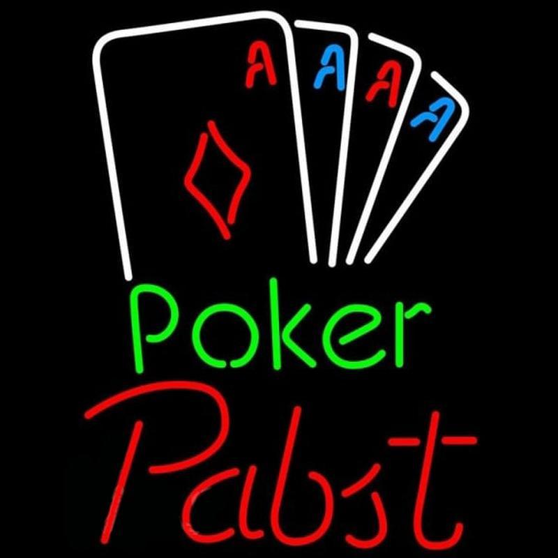 Pabst Poker Tournament Beer Sign Handmade Art Neon Sign