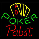 Pabst Poker Yellow Beer Sign Handmade Art Neon Sign