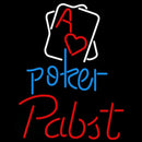 Pabst Rectangular Black Hear Ace Beer Sign Handmade Art Neon Sign