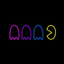Pac Man Ghosts Handmade Art Neon Sign